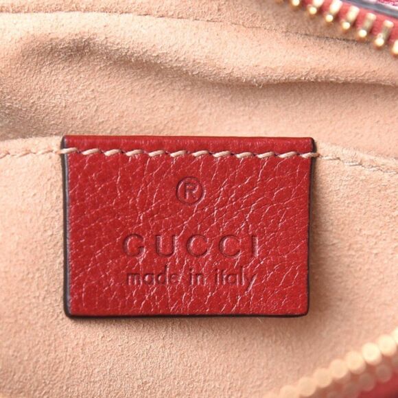 Gucci Suede Calfskin Web Mini Ophidia Shoulder Bag Blue Red - Picture 3 of 10